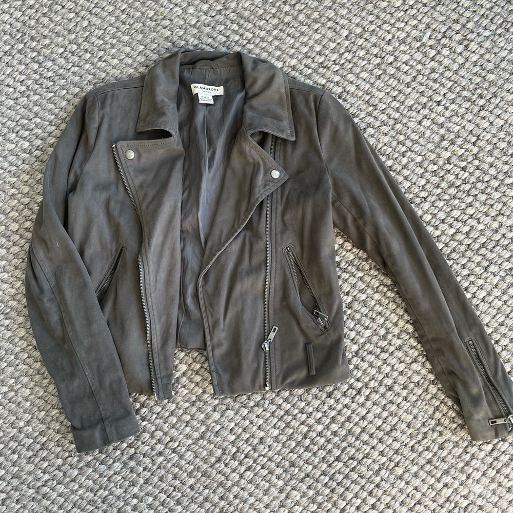 Grey suede jacket